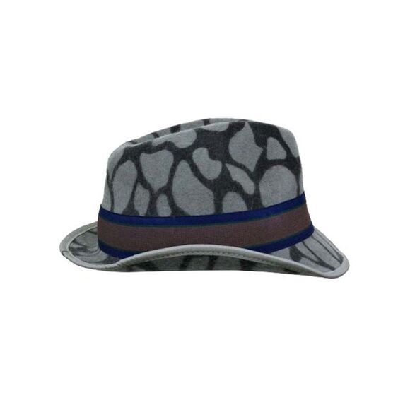 Animal Print Wool Fedora Hat - Picture 3 of 9